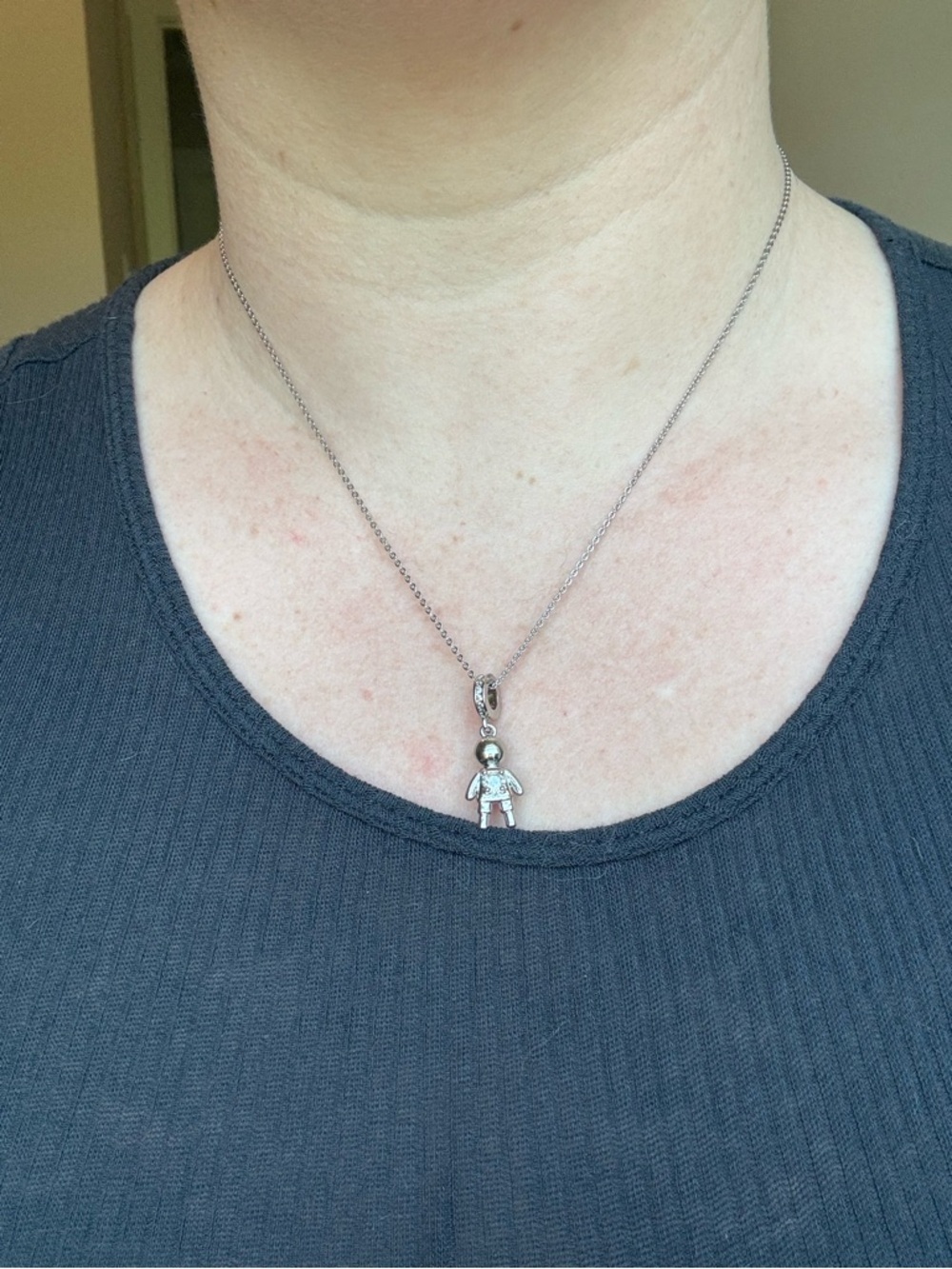 Silver CZ Heart Mom Necklace, 18k White Gold Plated, Mother’s Day Gift in Box - Picture 12 of 12
